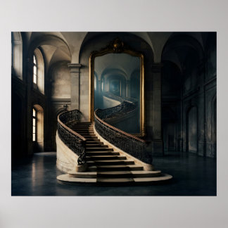 Póster Escalera que conduce al espejo