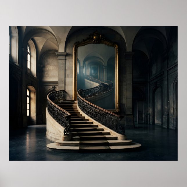 Póster Escalera que conduce al espejo (Frente)