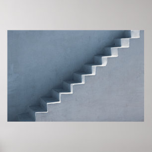 Póster Escaleras blancas