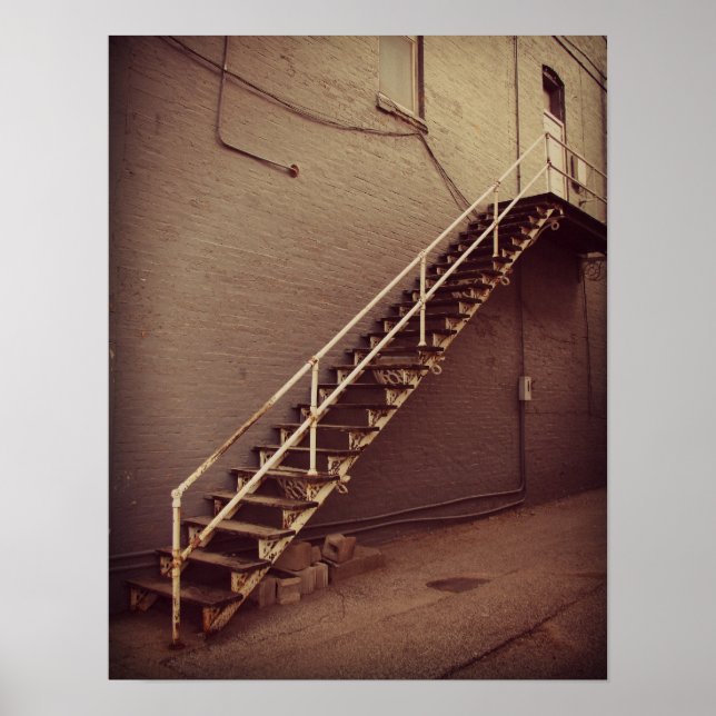 Póster Escaleras de Albia, Iowa (Frente)