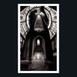 Póster Escaleras De Art Deco En Blanco Y Negro A Dónde? P<br><div class="desc">Ha estado fascinado con las escaleras y portales y los jacuzzi. ¿A dónde van?</div>