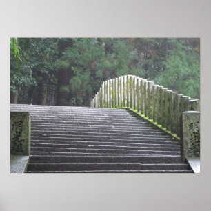 Póster Escaleras del monte Kurama