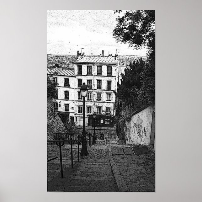 Póster Escaliers de Montmartre (Frente)