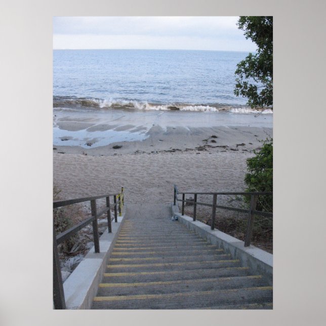 Póster escalones hasta la playa (Frente)