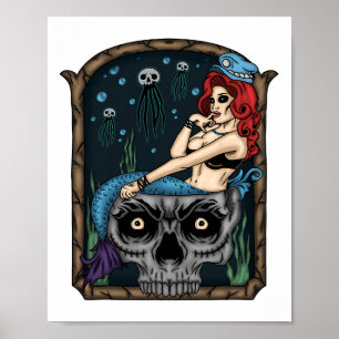 Póster Escándalo de la sirena del Gótico del Punk de Hall