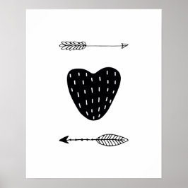 Póster Escándalo moderno Corazón y flechas vivero