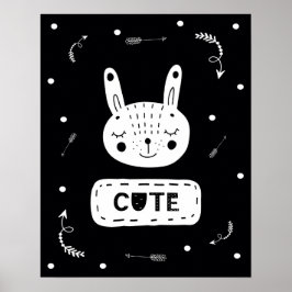 Póster Escándalo moderno lindo Bunny Nursery