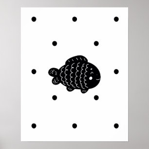 Póster Escándalo moderno Pescado y manchas flechas vivero