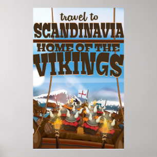 Póster Escandinavia hogar del poster personalizado viking