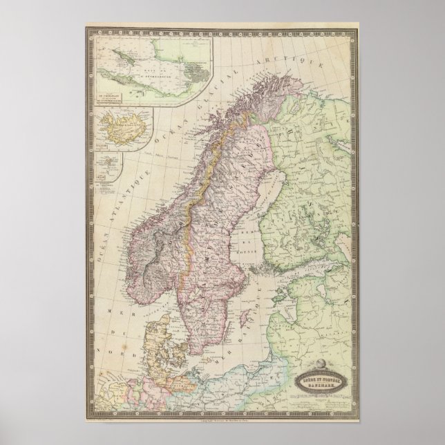 Póster Escandinavia, Suecia (Frente)