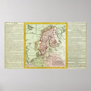 Póster Escandinavia, Suecia, Dinamarca