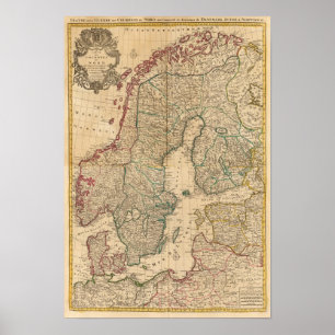 Póster Escandinavia, Suecia, Dinamarca 2