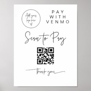 Póster Escanear el código QR Rótulo Boda Valet Business G