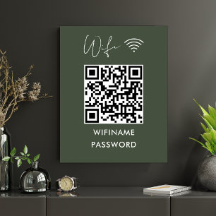 Póster Escanear Para Conectar Wifi Qr Code Password Fores