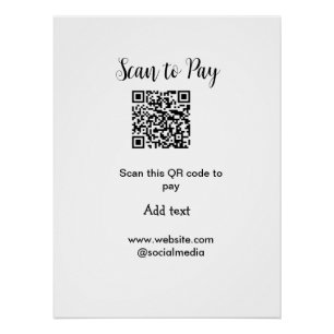 Póster Escanear para pagar escanear código QR agregar det