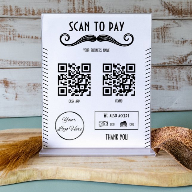 Póster Escaneo de barbería de códigos QR negro único de p (Subido por el creador)