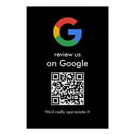 Póster Escaneo moderno para revisar el código QR de Googl