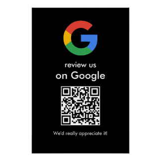 Póster Escaneo moderno para revisar el código QR de Googl