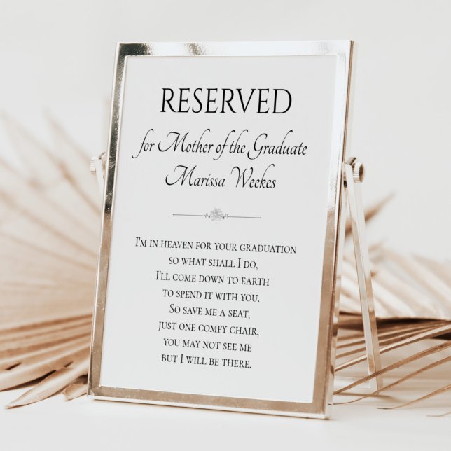 Póster Escaño conmemorativo de la madre del graduado (Subido por el creador)