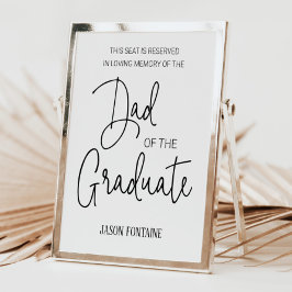 Póster Escaño reservado en el memorial del graduado