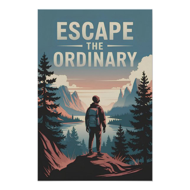 Póster Escapa de lo ordinario (Anverso)