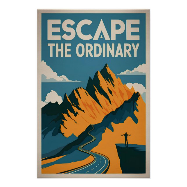 Póster Escapa de lo ordinario (Anverso)