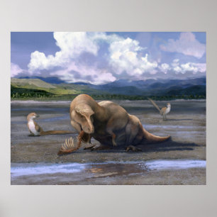 Póster Escapado de tirannosaurus rex