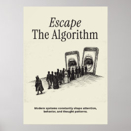 Póster Escapar Al Algoritmo