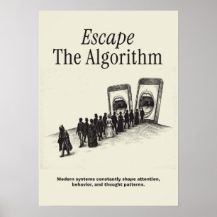 Póster Escapar Al Algoritmo