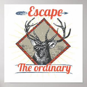 Póster Escapar de la aventura al aire libre