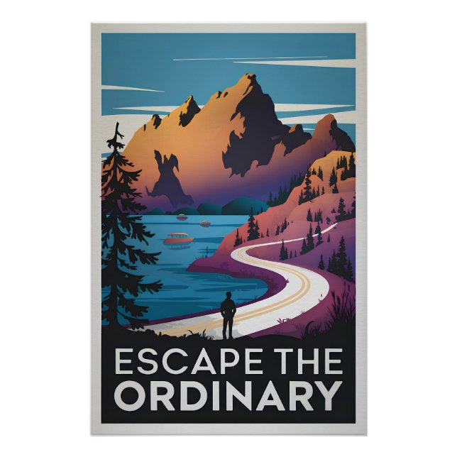 Póster Escapar de lo ordinario (Anverso)