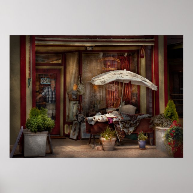 Póster Escaparate - Frenchtown, NJ - La Boutique (Frente)
