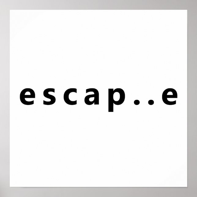 Póster Escape (Frente)