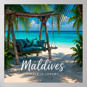 Póster 🧲 Escape a la Isla de Maldivas en Columpio de Pla