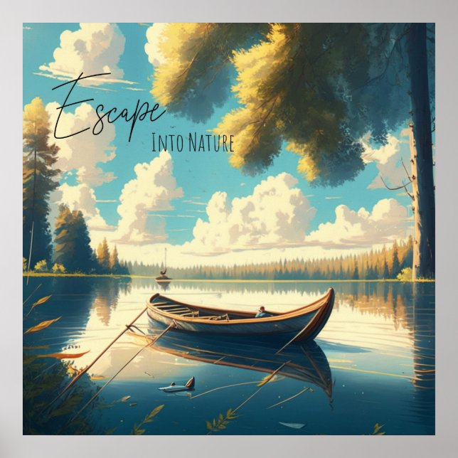 Póster Escape a la naturaleza | Barco de arrastre de pesc (Frente)