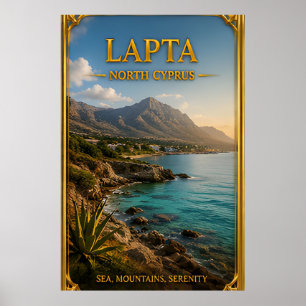 Póster Escape a Lapta en el norte de Chipre, Montaña Verd
