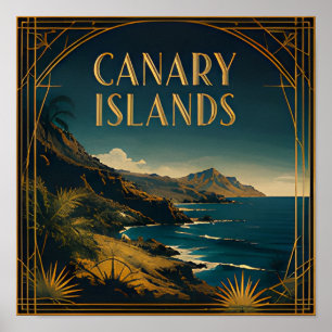 Póster Escape costero de medianoche en las Islas Canarias