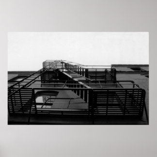 Póster Escape de incendios