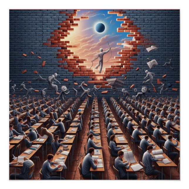 Póster Escape de Matrix: Sala de Exámenes Surrealistas (Anverso)