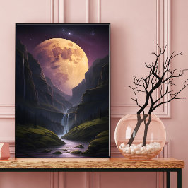 Póster Escape luminoso de la montaña Glow Moon