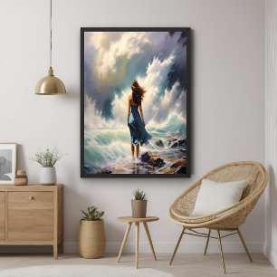 Póster Escape oceánico sereno - Arte costero
