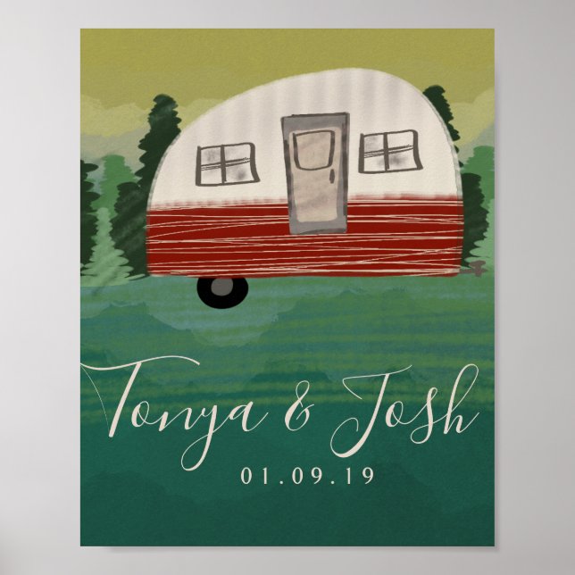 Póster Escape para la Despedida de Soltera en Campamento  (Frente)