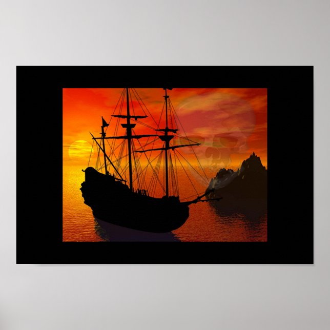 Póster Escape pirata (Frente)
