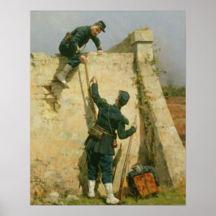 Póster Escape rápido (aceite en el panel)