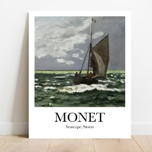 Póster Escape, tormenta por Claude Monet