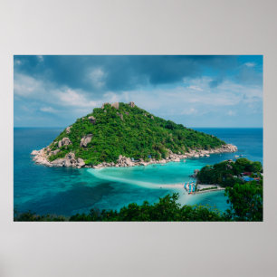 Póster Escape tropical de Isla de Rock