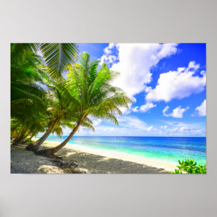 Póster Escape tropical hermoso de la playa de la isla