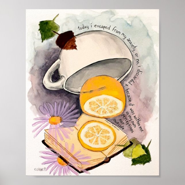 Póster Escaped From Anxiety print (Frente)