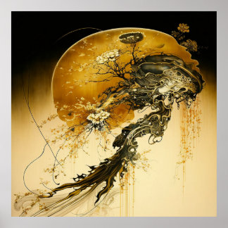 Póster Escapos de Bonsai Dorado