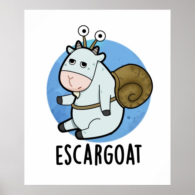 Póster Escar-goat Funny Caracol Francés (Frente)